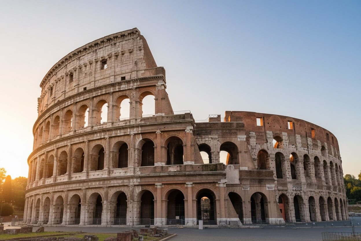 Interior del Coliseo Romano, vista panoramica